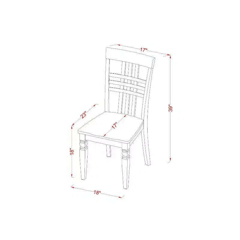 Ronde eetkamerset - 3-delige keukentafelset met stoelen, 42 inch, afwerking in zwart kersenhout