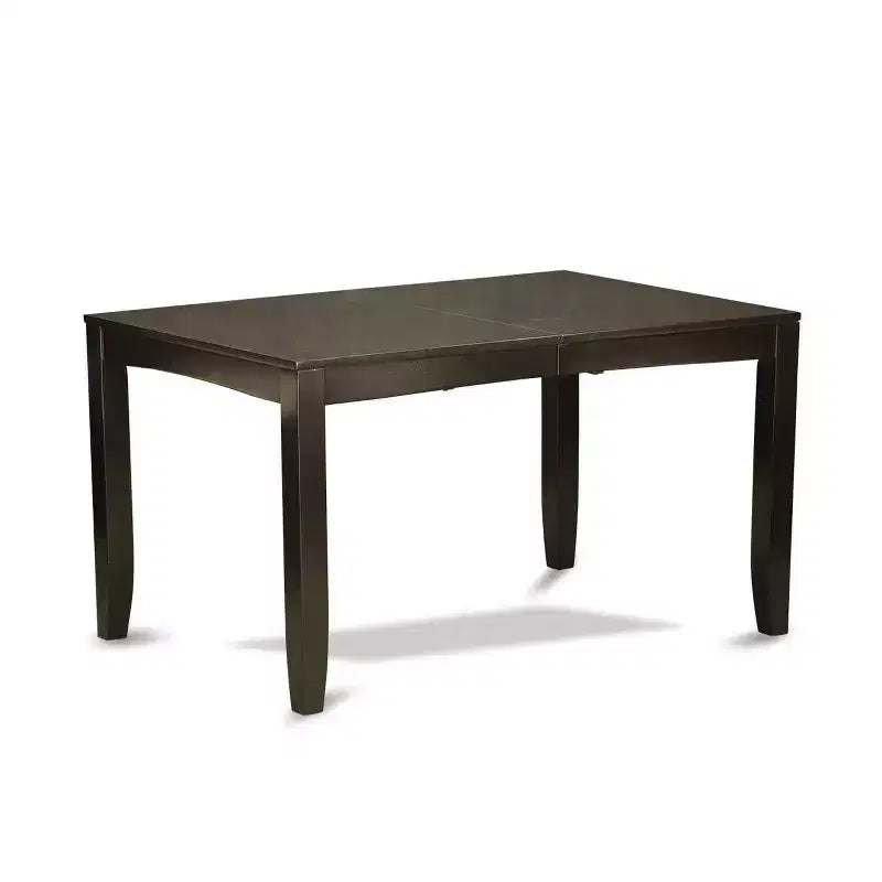 Vintage eetkamerset – 7-delige tafel- en stoelenset – rechthoekige tafel met vlinderblad – cappuccinoafwerking