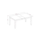 Vintage eetkamerset – 7-delige tafel- en stoelenset – rechthoekige tafel met vlinderblad – cappuccinoafwerking