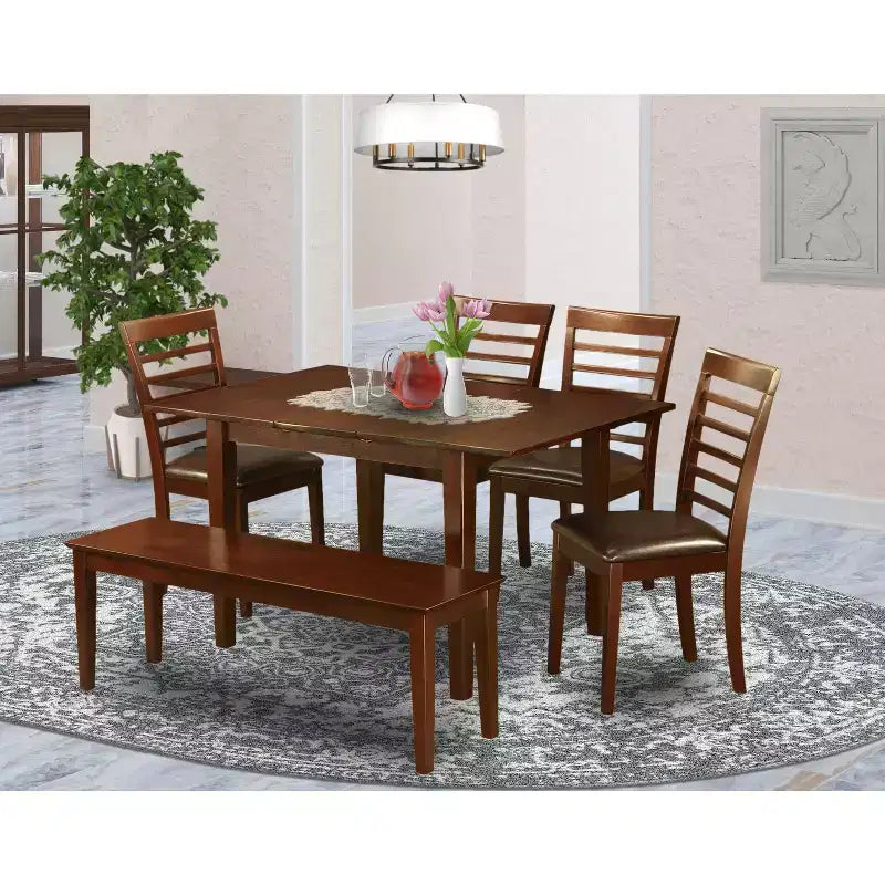 5-delige eethoekset – kleine keukentafel met stoelen – moderne eetkamerset