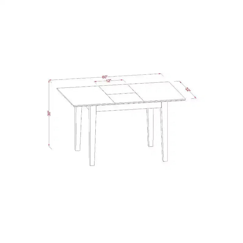5-delige eethoekset – kleine keukentafel met stoelen – moderne eetkamerset