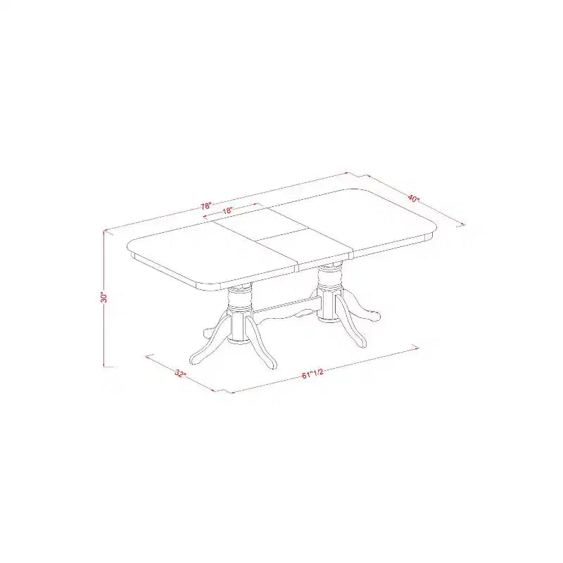 Eetkamerset in zuidwestelijke stijl - tafel en stoelen - moderne keukenset
