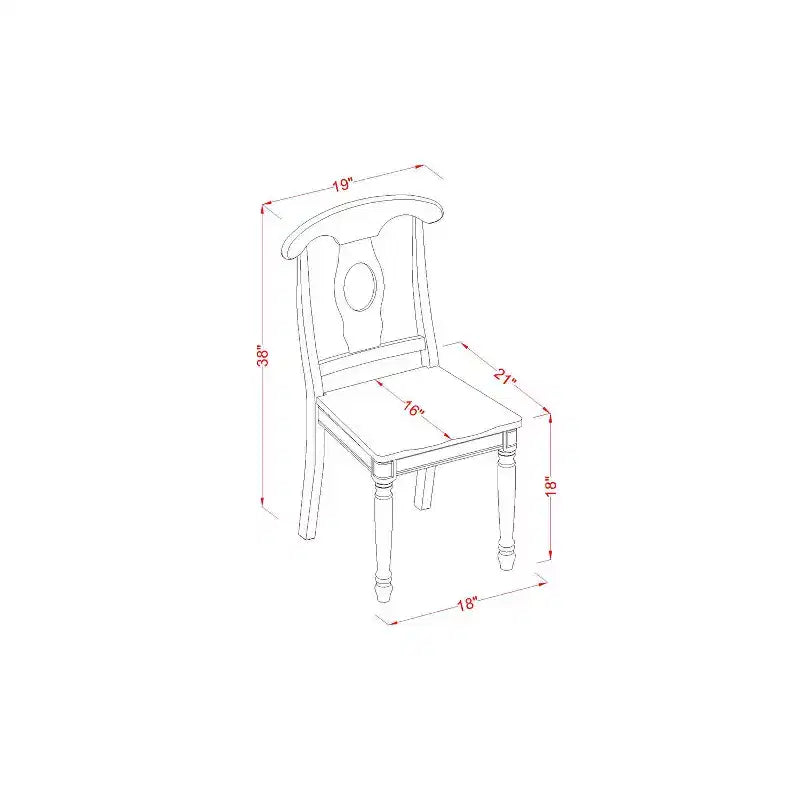 Eetkamerset in zuidwestelijke stijl - tafel en stoelen - moderne keukenset