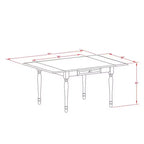 HomeStock 3-Pc Black and Cherry Finish Solid Wood Top With Dropleaf Dining Table Set