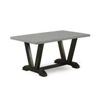 HomeStock 6-Pc Rectangle Natural Oak Finish Solid Wood Top Dining Table with 1-Bench, 4 Upholstered-Chairs