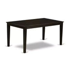 HomeStock 7-Piece Rectangle Cappuccino Finish Solid Wood Top Dining Table with 6 Cross-Back Wood Seat Dining Chairs, Seats 6