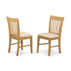Small Kitchen Table Set with 4 Chairs - 42 Drop Leaf Dining Table, Oak Finish