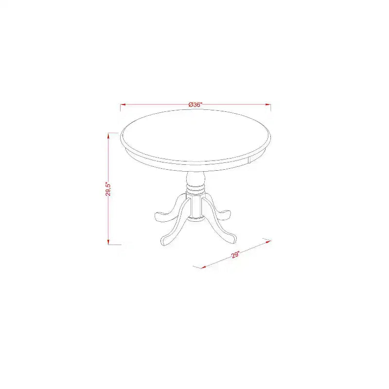 Rococo Dining Table Set - Round Table with 2 Elegant Chairs - Antique Style Furniture