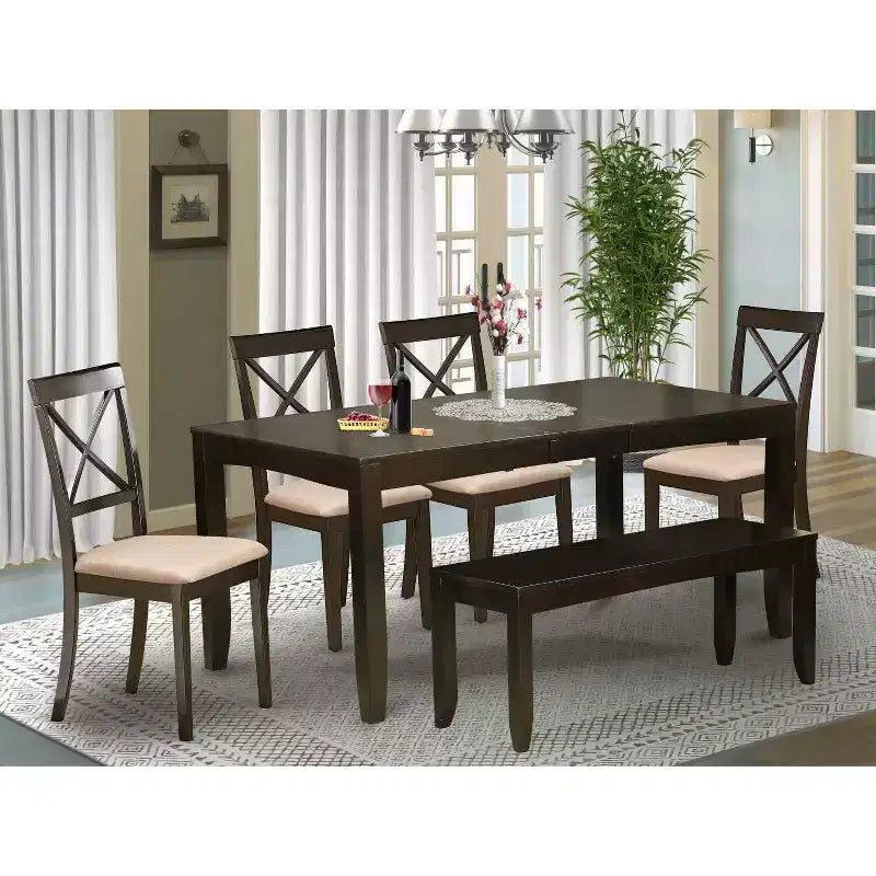 Nordic Dining Set - Rectangular Table & Chairs - Modern Kitchen Set