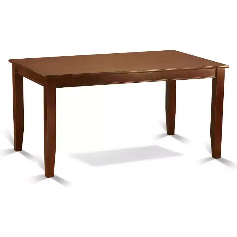 Modern Dining Set 5 Piece - Rectangle Table & 4 Chairs - Mahogany Finish - Art Nouveau Design