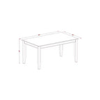 Modern Dining Set 5 Piece - Rectangle Table & 4 Chairs - Mahogany Finish - Art Nouveau Design