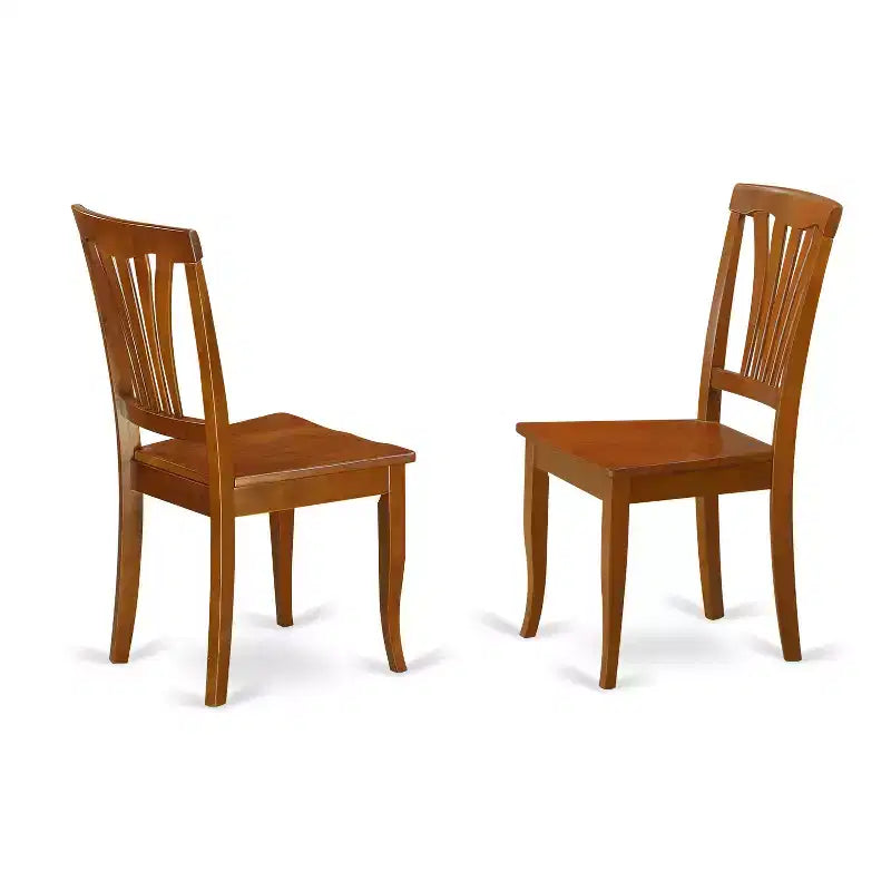 Eettafelset met 2 stoelen, ronde keukentafel met neerklapbaar blad, massief rubberhout, zadelbruine afwerking, 42x42 inch