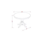 3 Piece Dinette Set - Round Table & 2 Chairs for Small Kitchens - 36 Inch Mahogany Finish