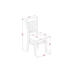 3 Piece Dinette Set - Round Table & 2 Chairs for Small Kitchens - 36 Inch Mahogany Finish
