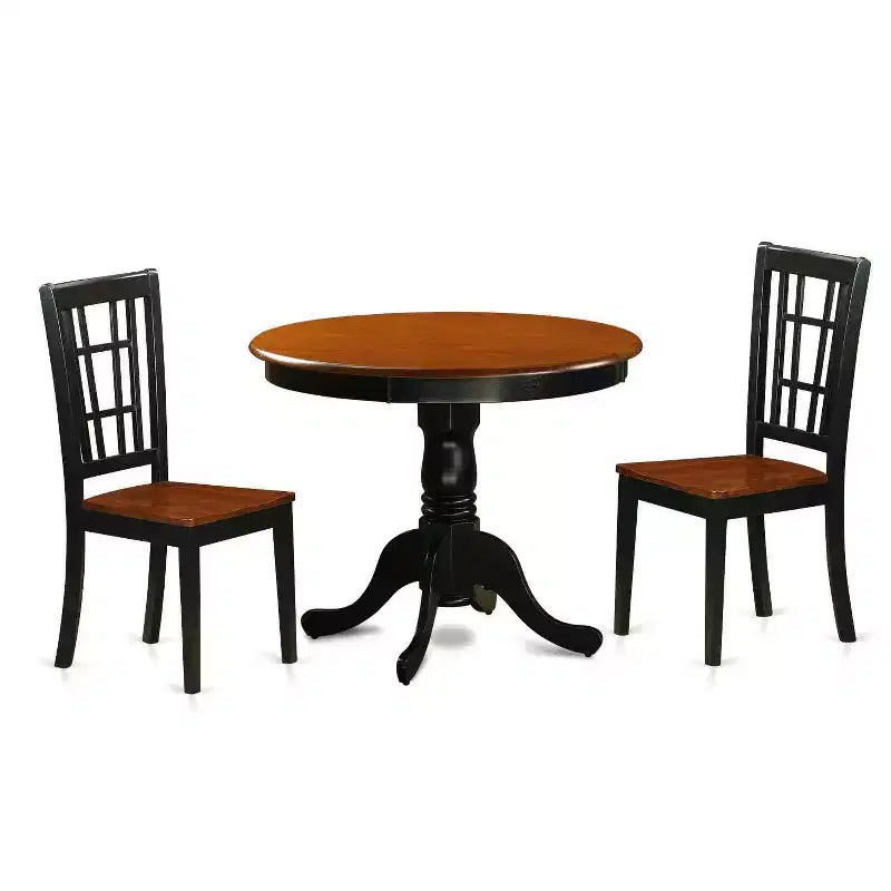 Eettafelset met stoelen - houten eetkamermeubels voor 4 personen