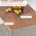 Dining Table Set for 4, 5 Piece Modern Kitchen Table and Chairs, Solid Wood Dining Room Set for Small Spaces, Breakfast Nook