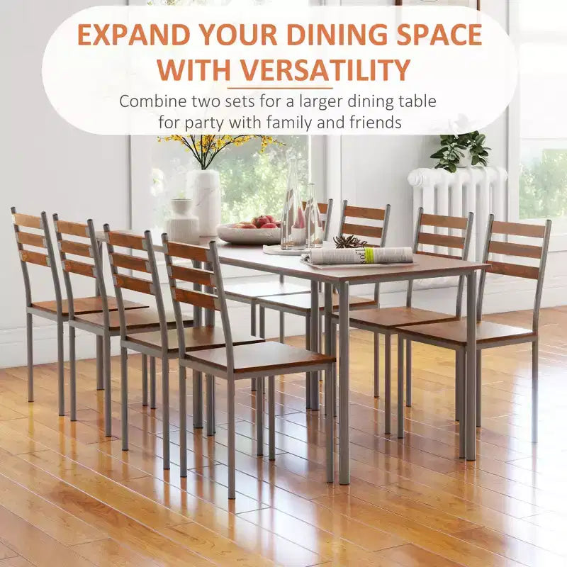 Dining Table Set for 4, 5 Piece Modern Kitchen Table and Chairs, Solid Wood Dining Room Set for Small Spaces, Breakfast Nook