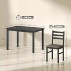 Dining Table Set for 4, 5 Piece Modern Kitchen Table and Chairs, Solid Wood Dining Room Set for Small Spaces, Breakfast Nook