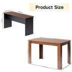 FurnitureR 47.2 Dining Table Set with 2 Benches, Modern MDF Wood Table and Seating Set, Space-Saving Dining Furniture for Kitchen & Dining Room