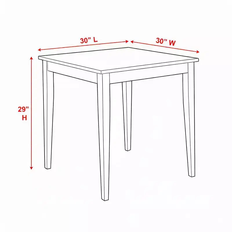 Kings Brand Furniture 3-delige eetset van massief hout, cappuccino