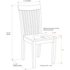 Kings Brand Furniture 3-delige eetset van massief hout, cappuccino