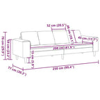 Sofa Set Dark gray fabric