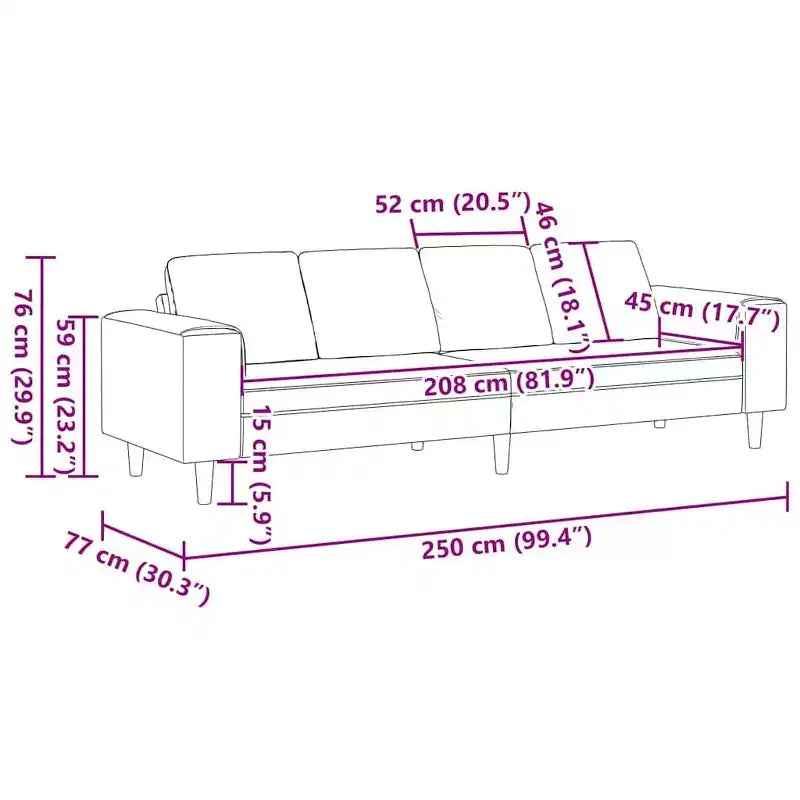 Sofa Set Dark gray fabric