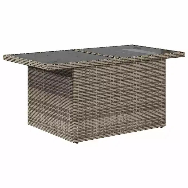vidaXL Patio Sofa Set with Cushions Table and Couches 8 Piece Poly Rattan