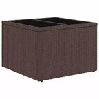 vidaXL 8 Piece Patio Sofa Set with Cushions Brown Poly Rattan - Brown and Cream