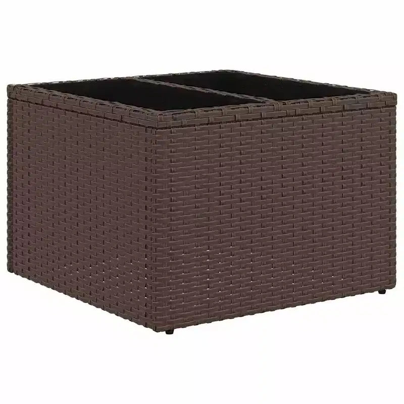 vidaXL 8 Piece Patio Sofa Set with Cushions Brown Poly Rattan - Brown and Cream