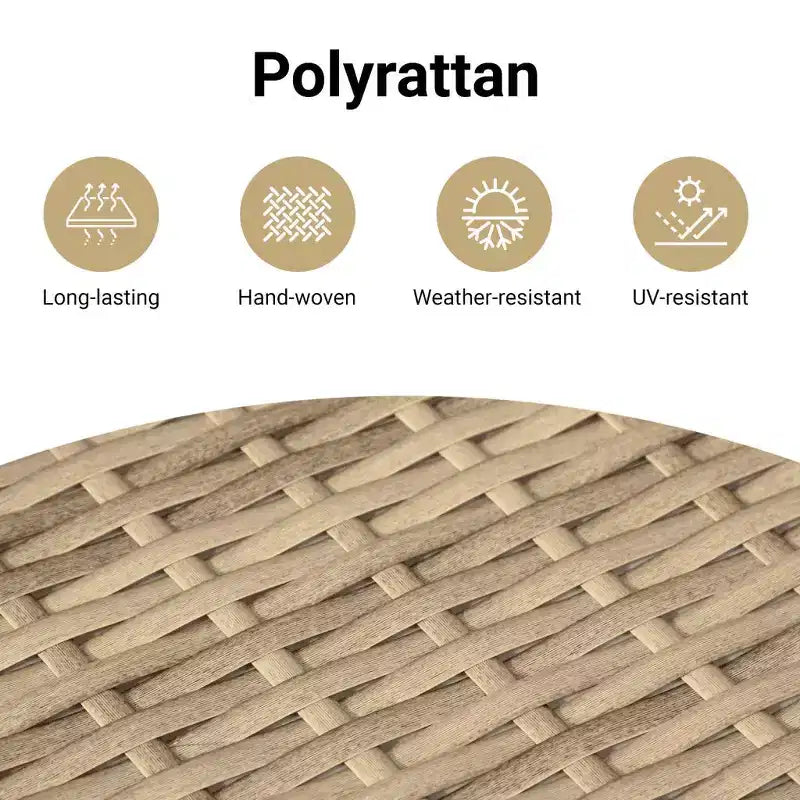 vidaXL 6-delige patiosofa-set met kussens, polyrotan - zwart en crème