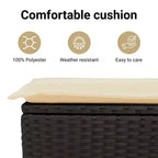 vidaXL Garden Sofa Set Beige Poly Rattan Large UV-resistant materials