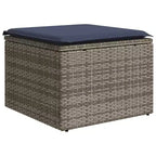 vidaXL Patio Sofa Set Black PE Rattan, Powder-Coated Steel Large Modular