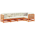 vidaXL Garden Sofa Set Natural wood Solid pine wood 5 Piece Set Modular