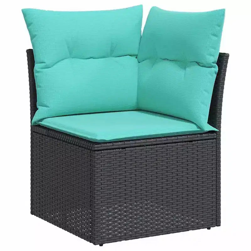 vidaXL Garden Sofa Set with Cushion 8 pcs Poly Rattan