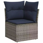 vidaXL Garden Sofa Set with Cushion 8 pcs Poly Rattan