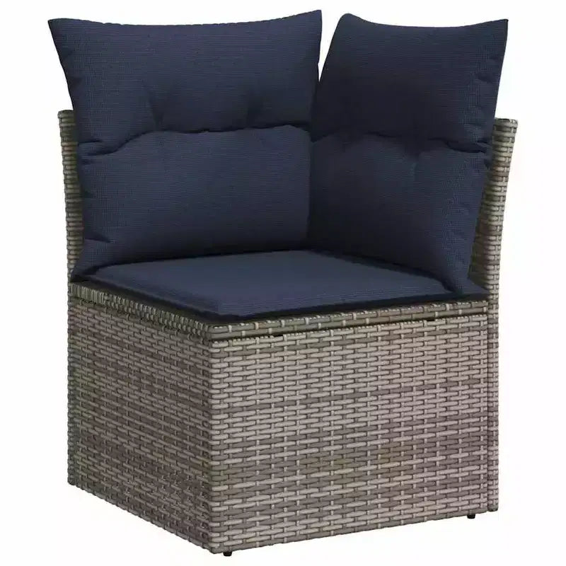 vidaXL Garden Sofa Set with Cushion 8 pcs Poly Rattan