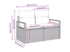 vidaXL tuinbankset, 7-delig, bruin poly-rattan