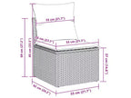 vidaXL tuinbankset, 7-delig, bruin poly-rattan