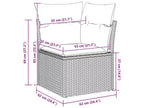 vidaXL tuinbankset, 7-delig, bruin poly-rattan
