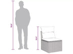vidaXL tuinbankset, 7-delig, bruin poly-rattan