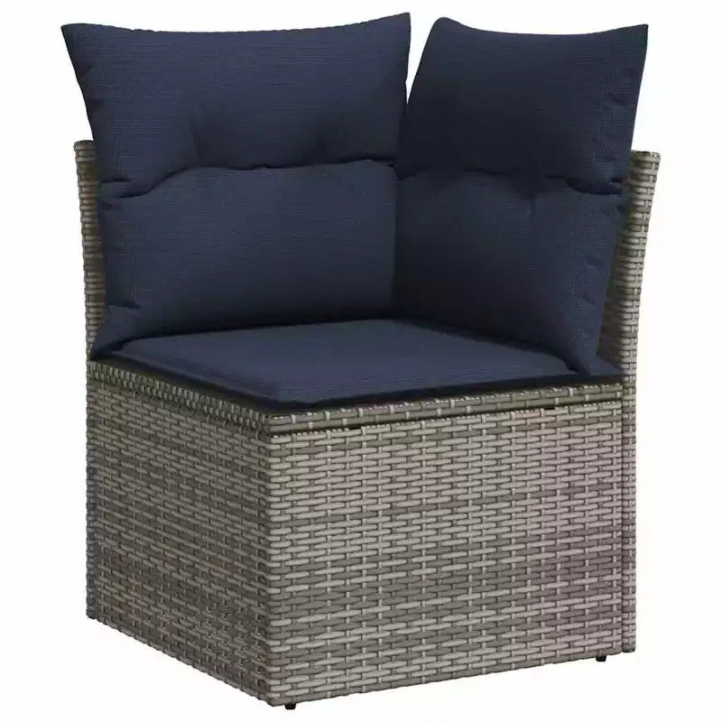 vidaXL tuinbankset, 7-delig, bruin poly-rattan