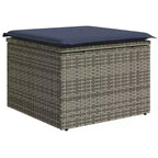 vidaXL tuinbankset, 7-delig, bruin poly-rattan