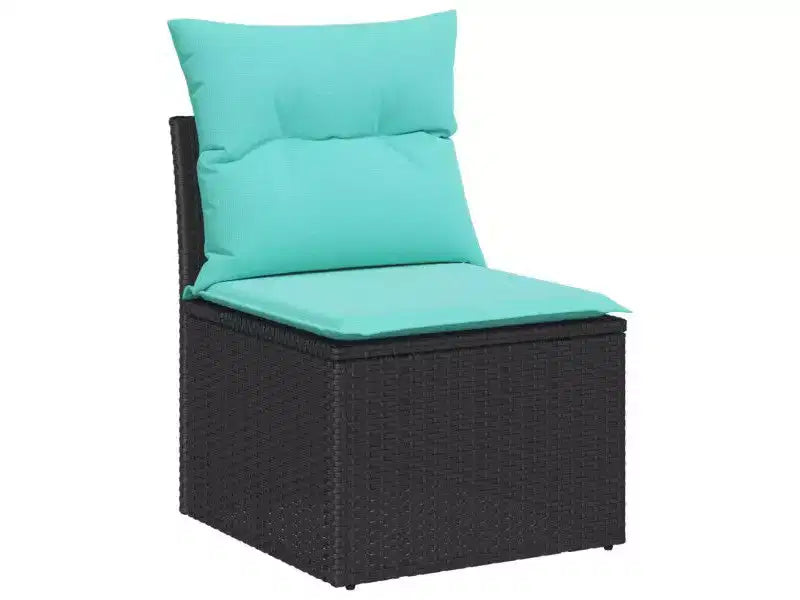 vidaXL tuinbankset, 7-delig, bruin poly-rattan
