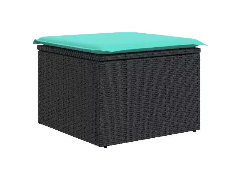 vidaXL tuinbankset, 7-delig, bruin poly-rattan