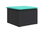 vidaXL tuinbankset, 7-delig, bruin poly-rattan