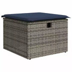 vidaXL Garden Sofa Set with Cushion 5 pcs Brown Poly rattan - Brown without table Red
