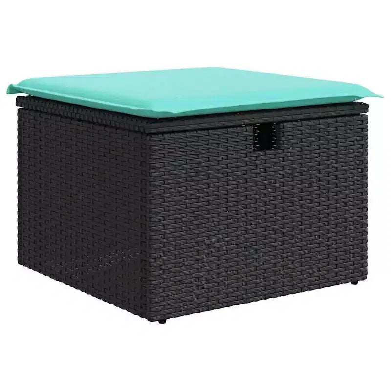 vidaXL tuinloungeset met kussens, 6-delige set van bruin polyrotan - bruinrood