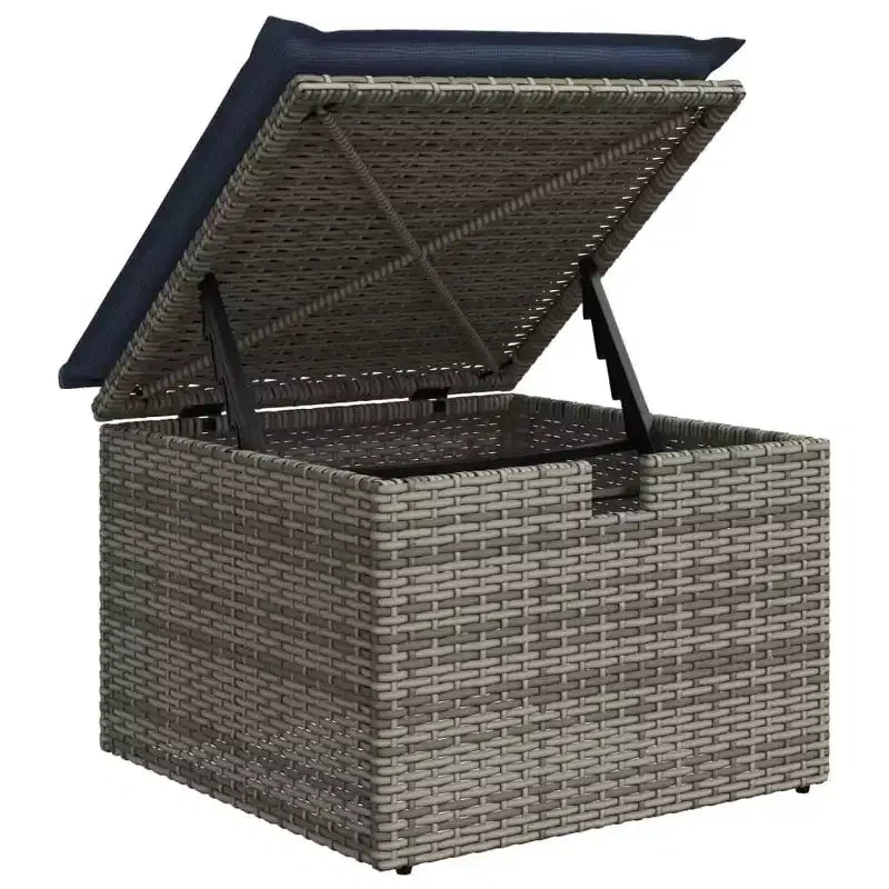 vidaXL tuinbankset 4-delig, bruin en rood, 196 x 117 x 85 cm