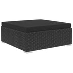 vidaXL Patio Furniture Set 4 Piece Patio Sectional Sofa with Table Poly Rattan - Gray